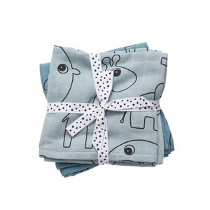Done by Deer Swaddle, 2-pack, Contour, blue - Nordbaby