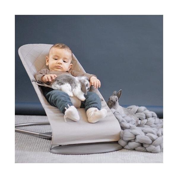 BabyBjörn Bliss bouncer Wovven/Classic quilt, Sand Grey - BabyBjörn