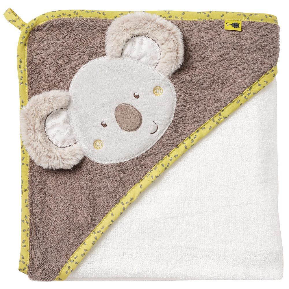 Fehn hooded bath towel 80x80 cm, Koala - Fehn