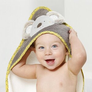 Fehn hooded bath towel 80x80 cm, Koala - BabyOno