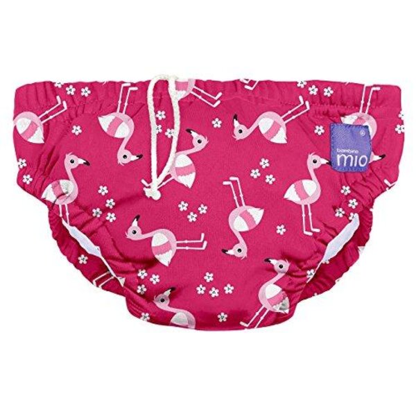 BambinoMio Reusable Swim Nappy, Pink Flamingo, XLarge (2+ Years) - BambinoMio