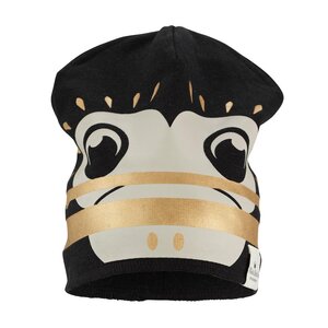 Elodie Details Winter Beanie - Gilded Playful Pepe  0-6m Black/Gold 0-6M - Elodie Details