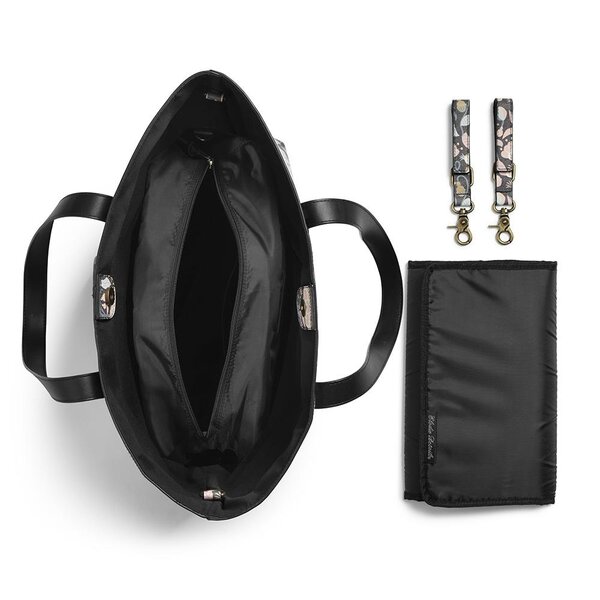 Elodie Details Diaper Bag -Midnight bells PU Black/Pink/Petrol One Size - Elodie Details