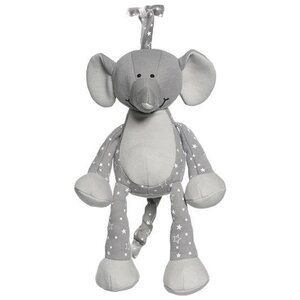 Teddykompaniet soft toy musical organic Stars 25cm,, Elephant - Teddykompaniet
