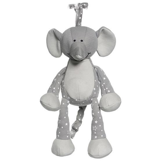 Teddykompaniet soft toy musical organic Stars, Elephant - Teddykompaniet