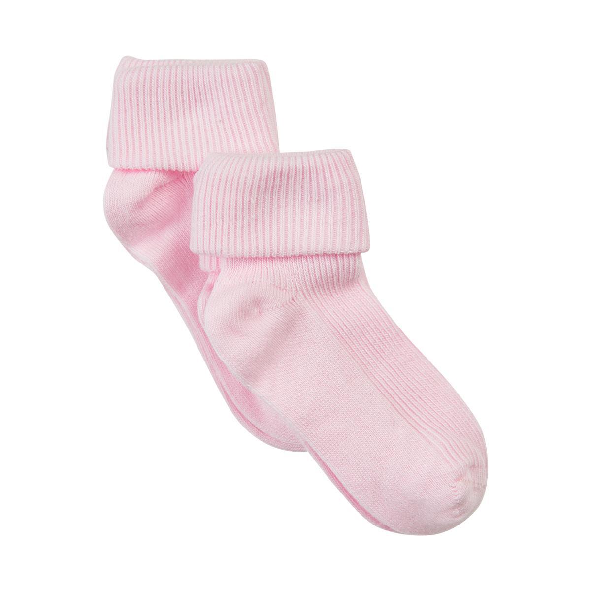 Minymo Baby rib sock w. fold (2-pack) 15/18 Dark Navy - Minymo