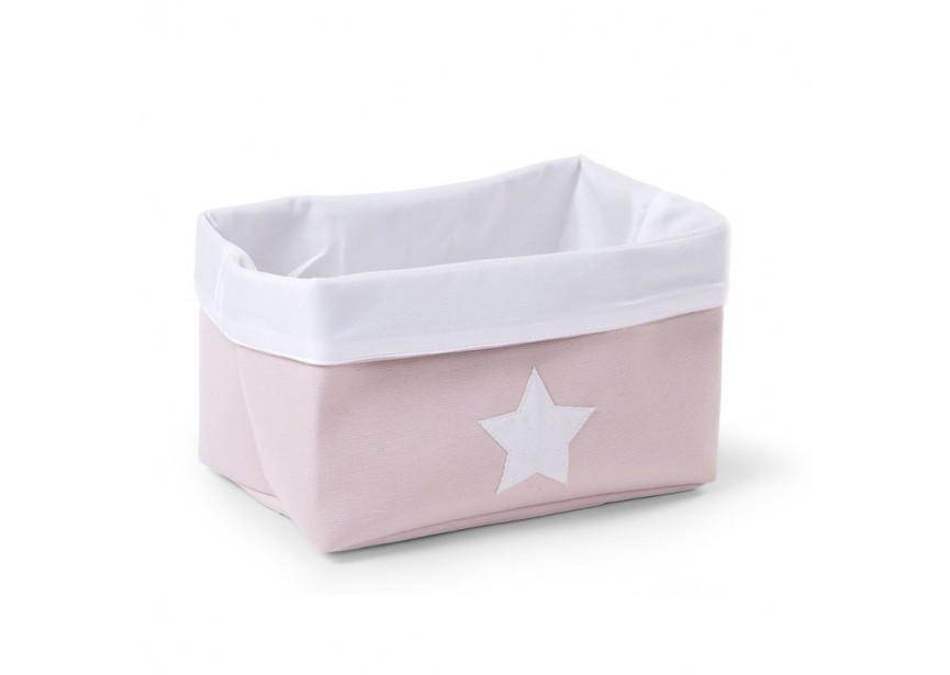 Childhome Daiktų laikymo krepšys „Soft Pink White“ - Childhome