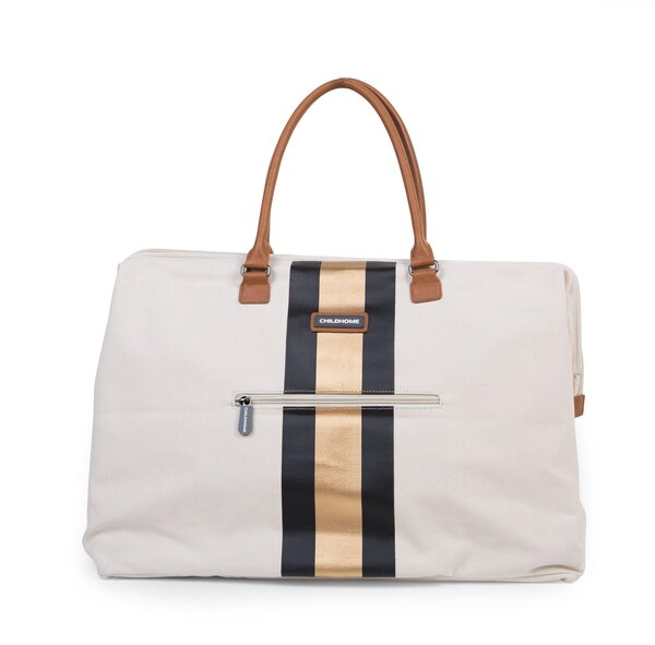Childhome Mommy Bag suur tarvikute kott OffWhite, Black/Gold - Childhome