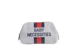 Childhome Baby Necessities Canvas Grey Stripes Red/Blue - Childhome