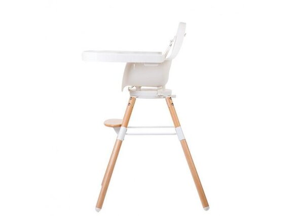 Childhome Evolu One.80° Chair 2in1 with bumper, Natural White - Childhome