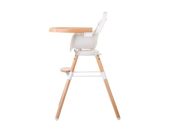 Childhome Evolu One.80° Chair 2in1 with bumper, Natural White - Childhome