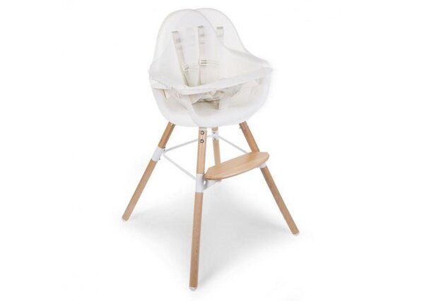 Childhome Evolu One.80° Chair 2in1 with bumper, Natural White - Childhome