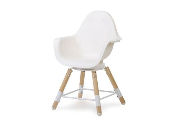 Childhome Evolu One.80° Chair 2in1 with bumper, Natural White - Childhome