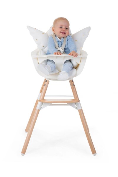 Childhome Evolu One.80° barošanas krēsls 2in1 + drošības barjera, Natural White - Childhome