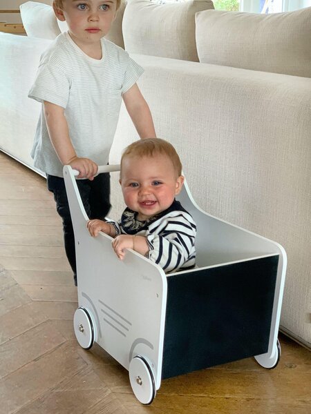 Childhome Wooden Stroller White - Childhome