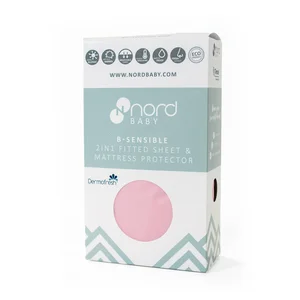Nordbaby 2in1 veekindel voodilina 60x120cm, Pink - Leander