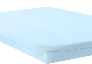Nordbaby 2in1 Fitted Sheet & Protector 60x120 Sky Blue - Childhome