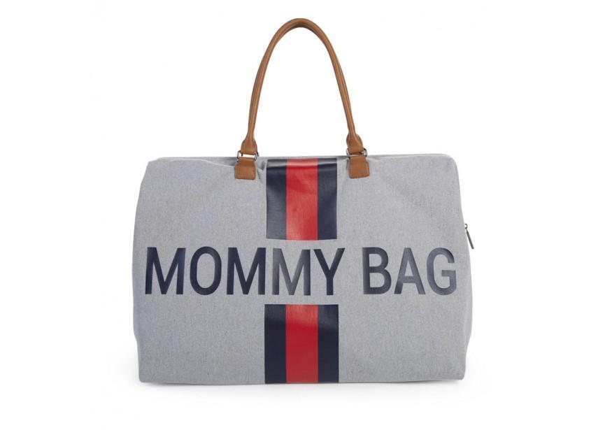 Childhome Mommy Bag mamos rankinė „Canvas Grey Stripes“ - Childhome