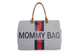 Childhome Mommy Bag suur tarvikute kott, Canvas Grey Stripes - Childhome