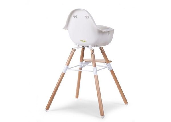 Childhome Evolu 2 söögitool 2in1 turvakaarega, White - Childhome