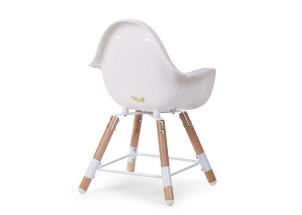 Childhome Evolu 2 söögitool 2in1 turvakaarega, White - Childhome