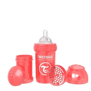 Twistshake koolikutevastane lutipudel 180ml Pearl Red - Nuvita