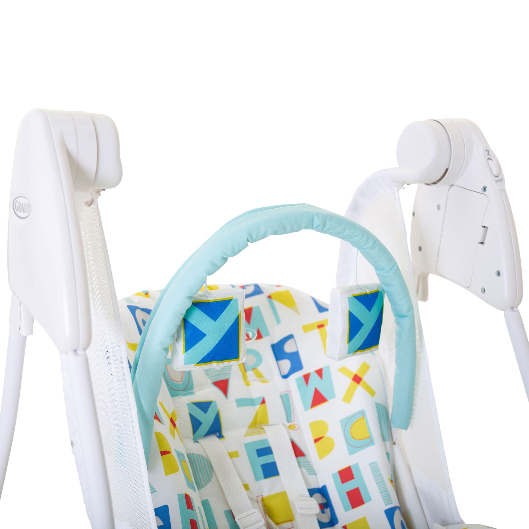 graco baby delight swing block alphabet