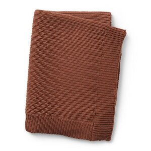 Elodie Details Wool Knitted Blanket 100x75cm, Burned Clay  - Elodie Details