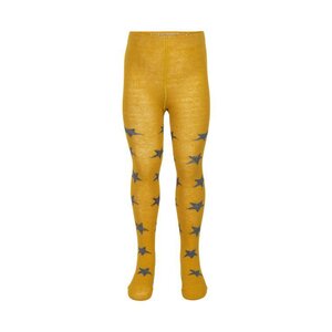 Minymo Stocking w.pattern yellow 104/110 - Color Kids