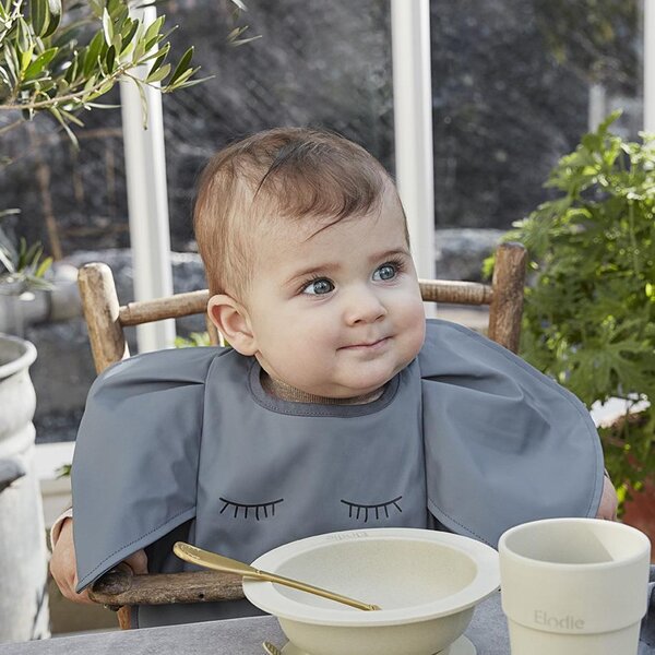 Elodie Details Baby Bib  Humble Hugo One Size Dusty Blue - Elodie Details