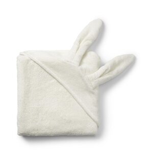 Elodie Details Hooded Towel  Vanilla White Bunny One Size White - BabyOno