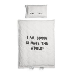 Elodie Details Crib Bedding Set  Change the World One Size Greige/Black - Leander