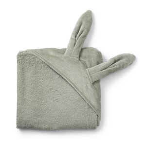 Elodie Details Hooded Towel  Mineral Green Bunny One Size Mint - BabyOno