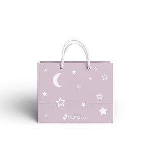Nordbaby Gift bag 28x22 Star Pink  - Nordbaby