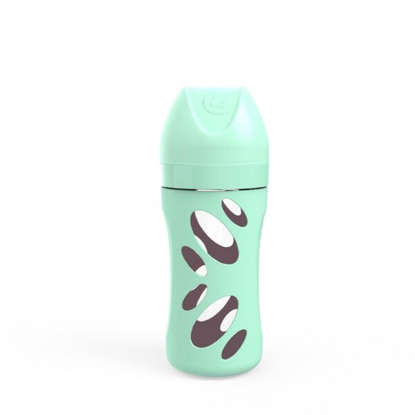 Twistshake Anti-Colic stikla, barošanas pudelīte 260ml Pastel Green - Twistshake