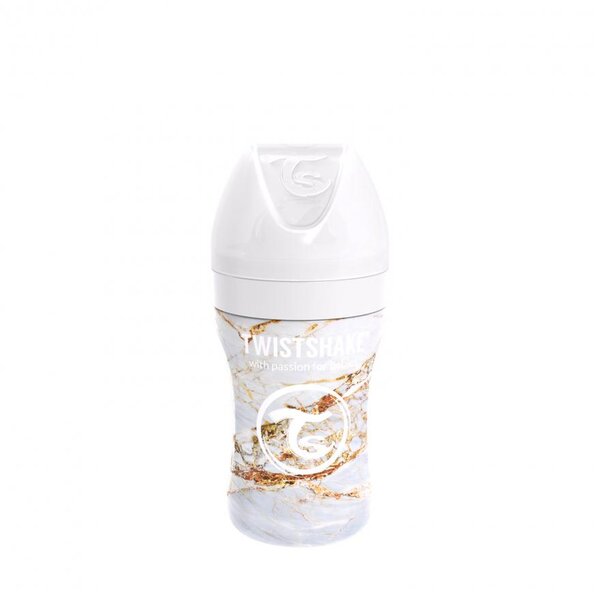 Twistshake Anti-Colic Stainless Steel 260ml Marble White - Twistshake