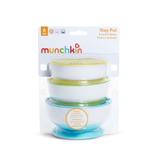 Munchkin 3pk Suction Bowls  - Munchkin