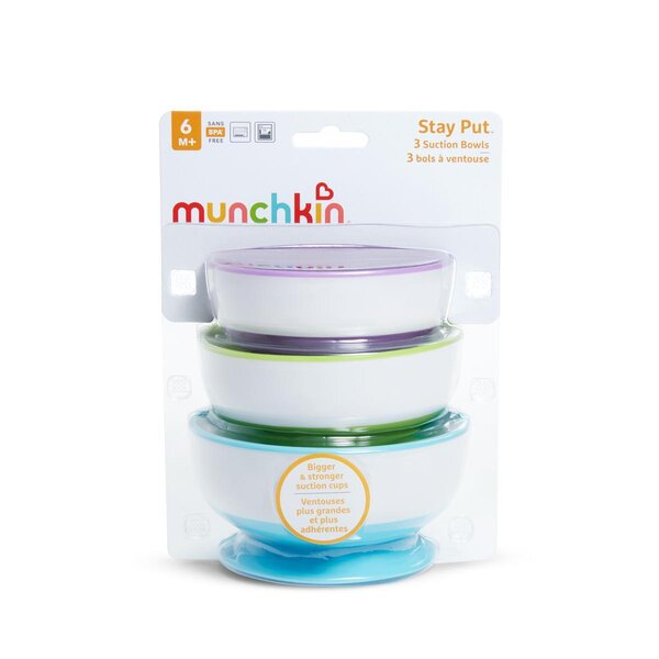 Munchkin 3pk Suction Bowls  - Munchkin