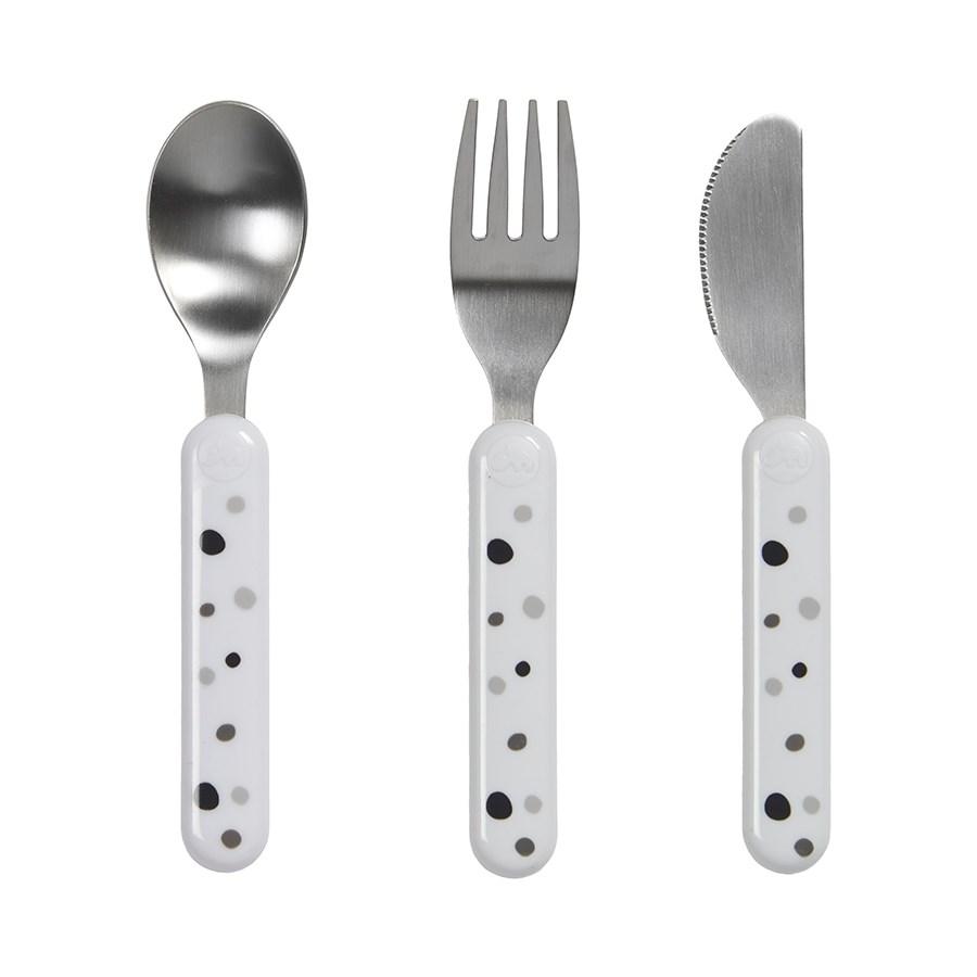 Done by Deer Cutlery set Dreamy dots White - Done by Deer