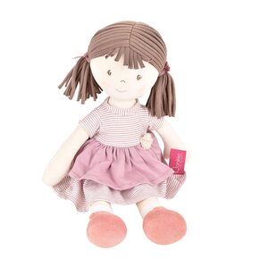 Tikiri doll Brook - Brown hair/pink dress - Tikiri