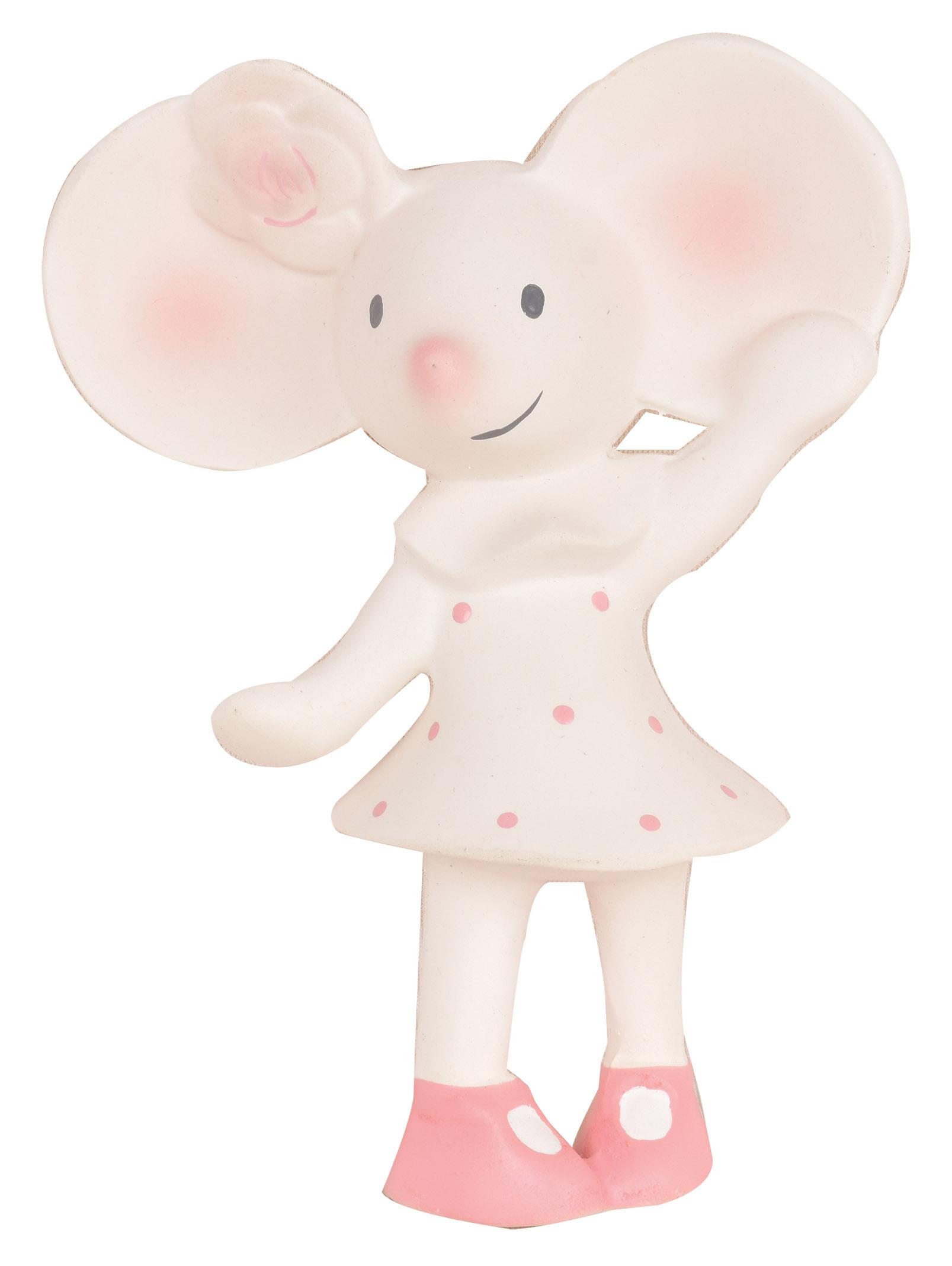 Tikiri Meiya The Mouse Flat Toy with Rubber Head Pink