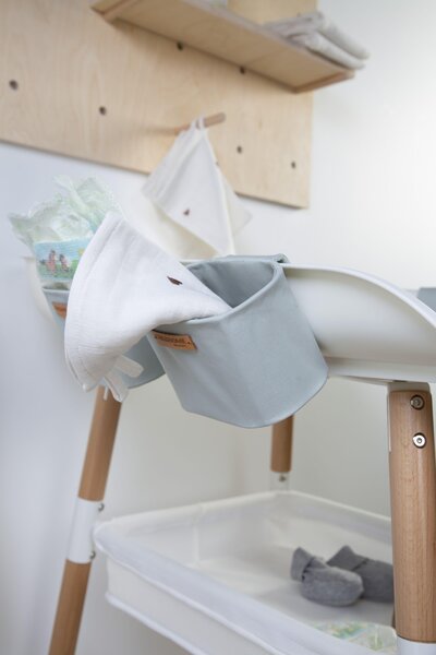 Childhome hanging baskets set of 3 + hooks Light Grey - Childhome