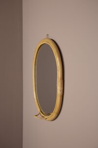 Childhome oval rattan mirror 32x35 Beige - Childhome
