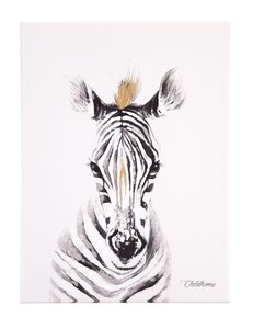 Childhome oil painting zebra head+ gold 30x40  - Childhome