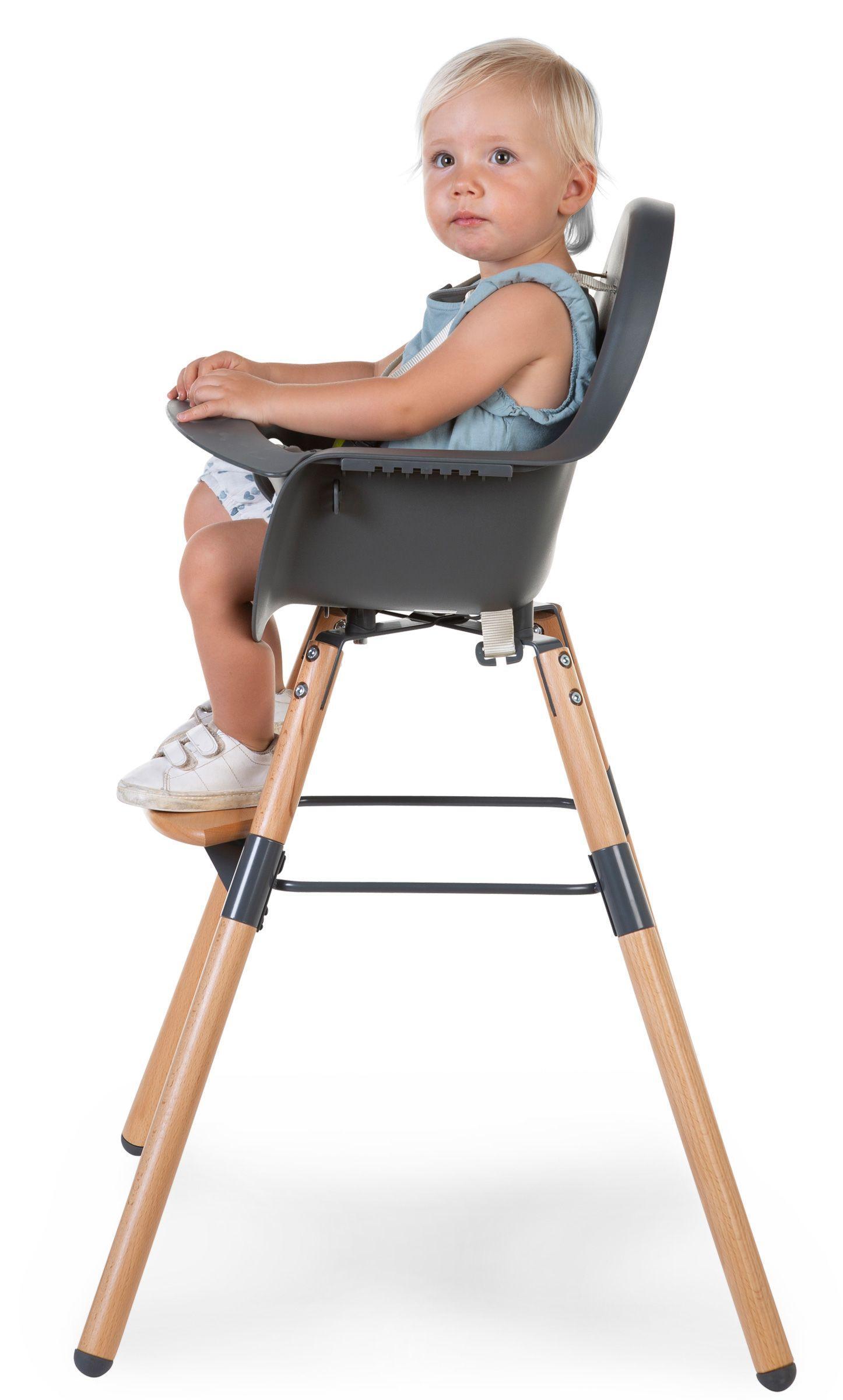 Childhome Evolu 2 chair 2in1 with bumper Natural Anthracite