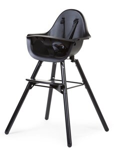 Childhome Evolu 2 chair 2in1 with bumper, Black - Childhome
