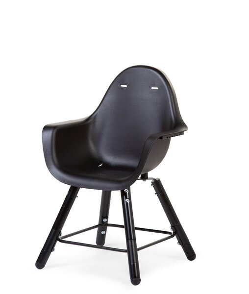 Childhome Evolu 2 chair 2in1 with bumper, Black - Childhome