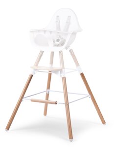 Childhome Evolu söögitooli ekstra pikkade jalgade komplekt, Natural White - Childhome