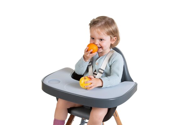 Childhome Maitinimo kėdutės „Evolu“ staliukas su silikoniniu padėklu
„Anthracite“ - Childhome