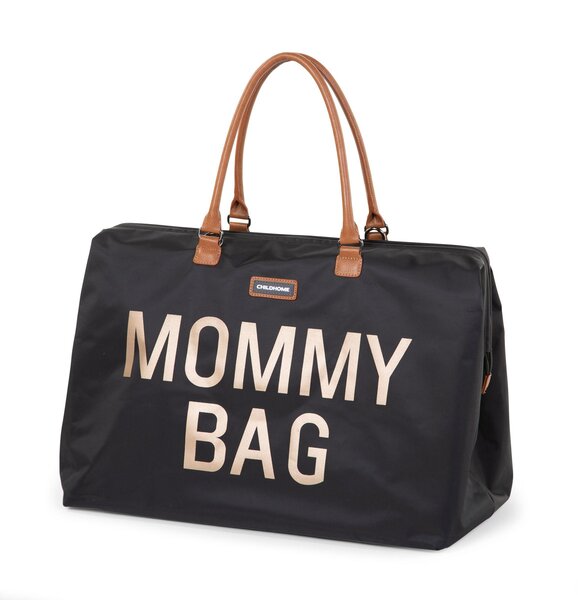 Childhome Mommy Bag ceļojumu soma, Black/Gold - Childhome